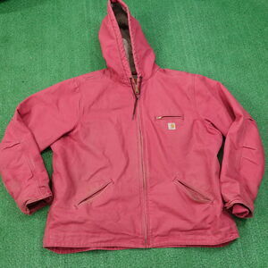 CARHARTT SIERRA‎ JACKET SHERPA LINED HOODED RED WOMENS 2XL (20) WJ141 624 RED